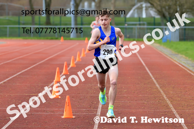 Mens Under-17s Young Athletes 5k, 2026 Northern Mens 12 and Womens 6 Stage Road Relays and Young Athletes 5k, Sheepmount Stadium, Carlisle. Photo: David T. Hewitson/Sports for All Pics